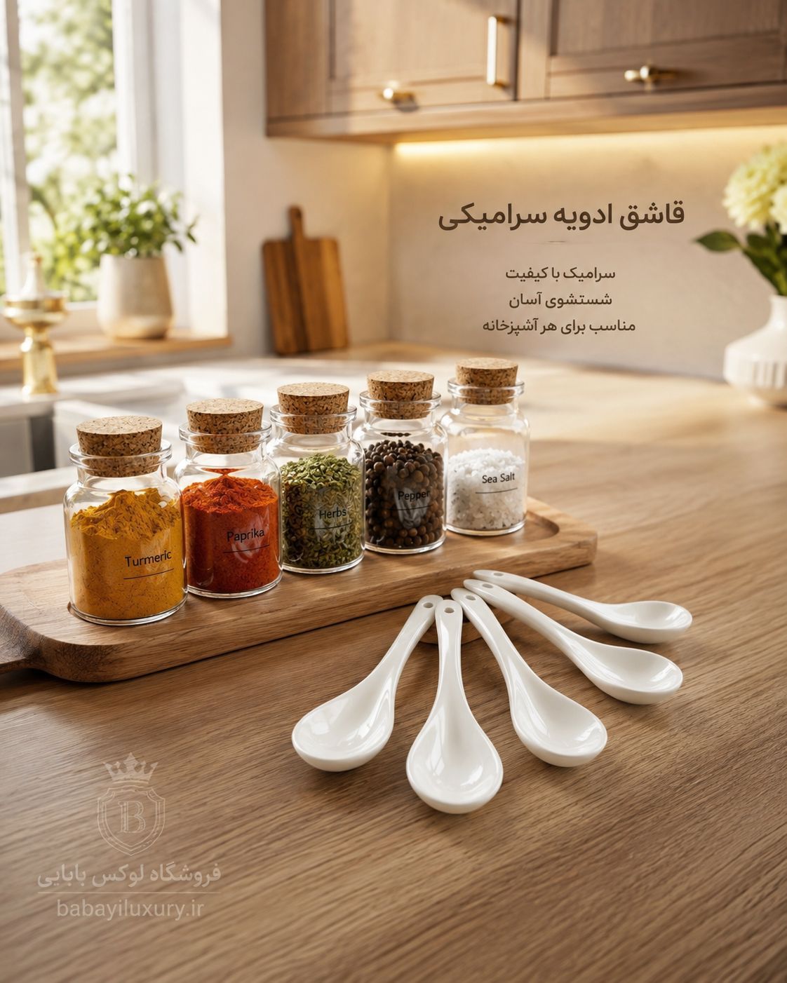 قاشق ادویه سرامیکی