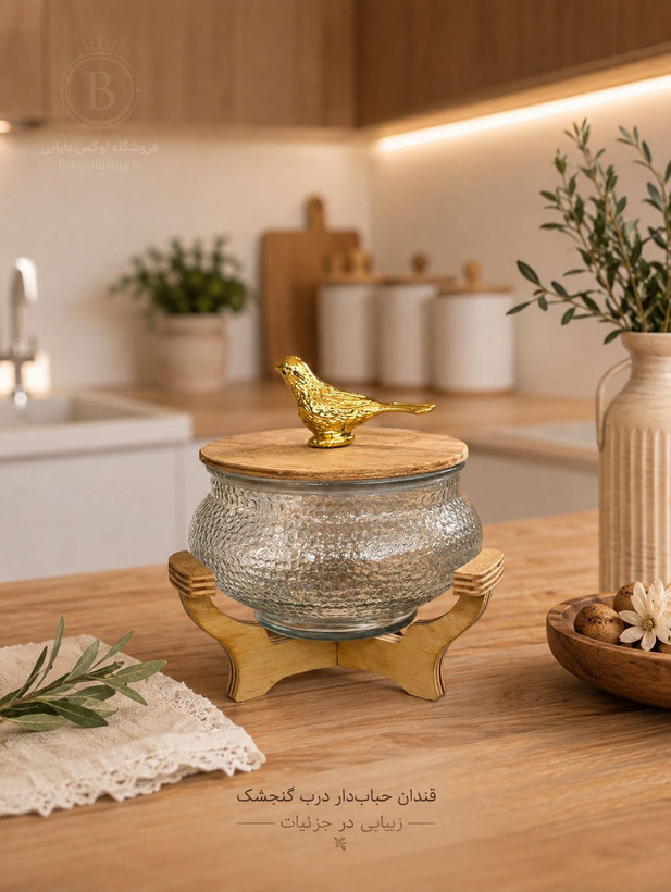 قندان حباب دار گنجشک زیری دار